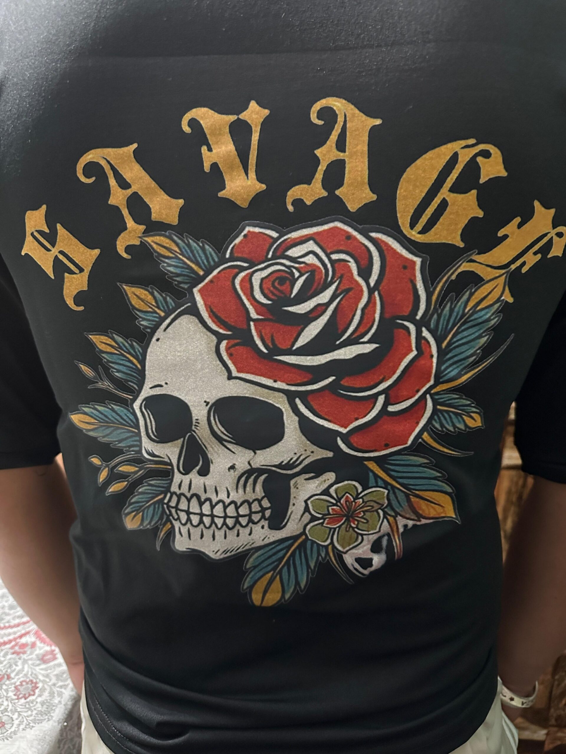 Savage Skull Rose Graphic T-Shirt | Premium Streetwear