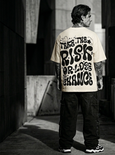 Take The Risk” Motivational Graphic T-Shirt.