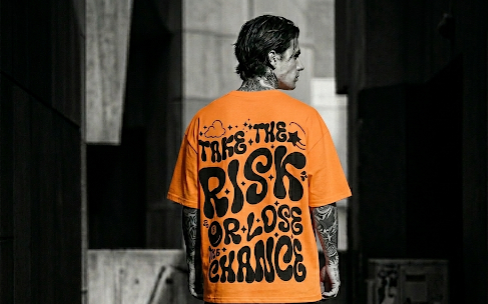 Take The Risk” Motivational Graphic T-Shirt.
