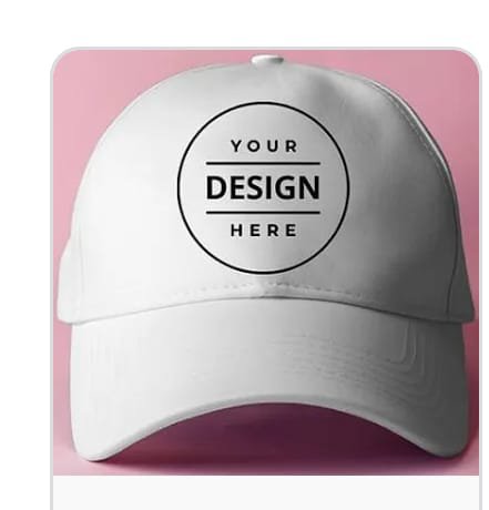 Custom Sublimation Cap | Personalized Printed Baseball Cap | Unisex  white