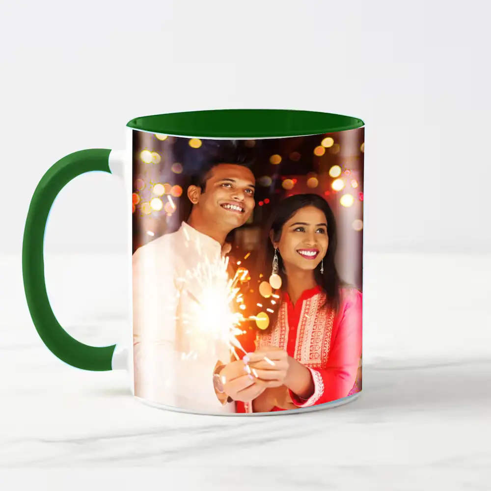 Personalized green inner Mug