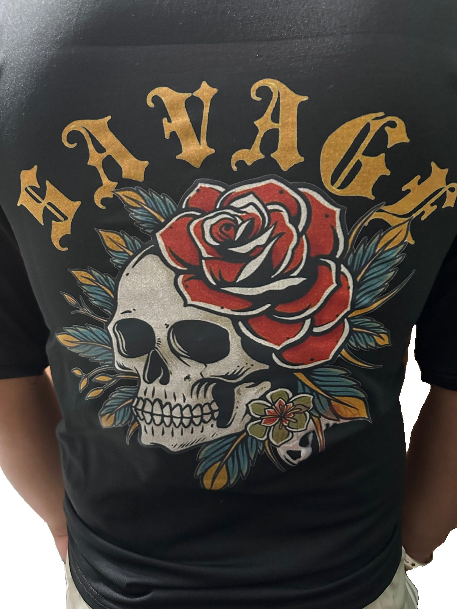 Savage Skull Rose Graphic T-Shirt | Premium Streetwear